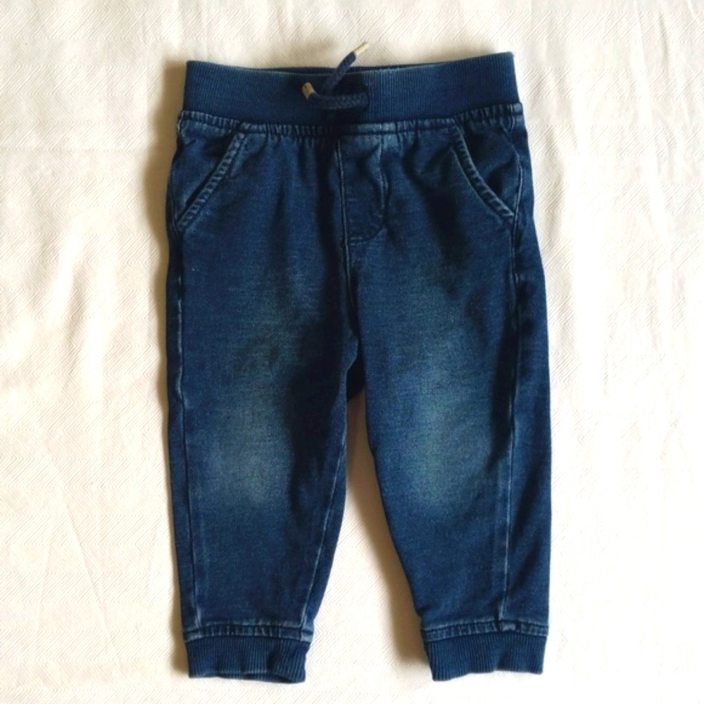 george stretch knit denim joggers pants 6-12 months baby boy
